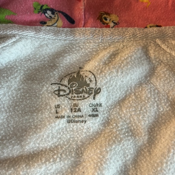 Kids Disneyland 2020 Mickey & Minnie Zip Up Hoodie Sweatshirt ~ Large - Picture 5 of 8